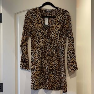 Nasty Gal Too Fast Leopard Dress
